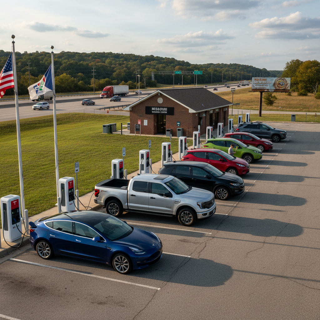 Missouri’s EV Market Competition: Tesla, BYD, and Rivian Engage in 2025 Showdown