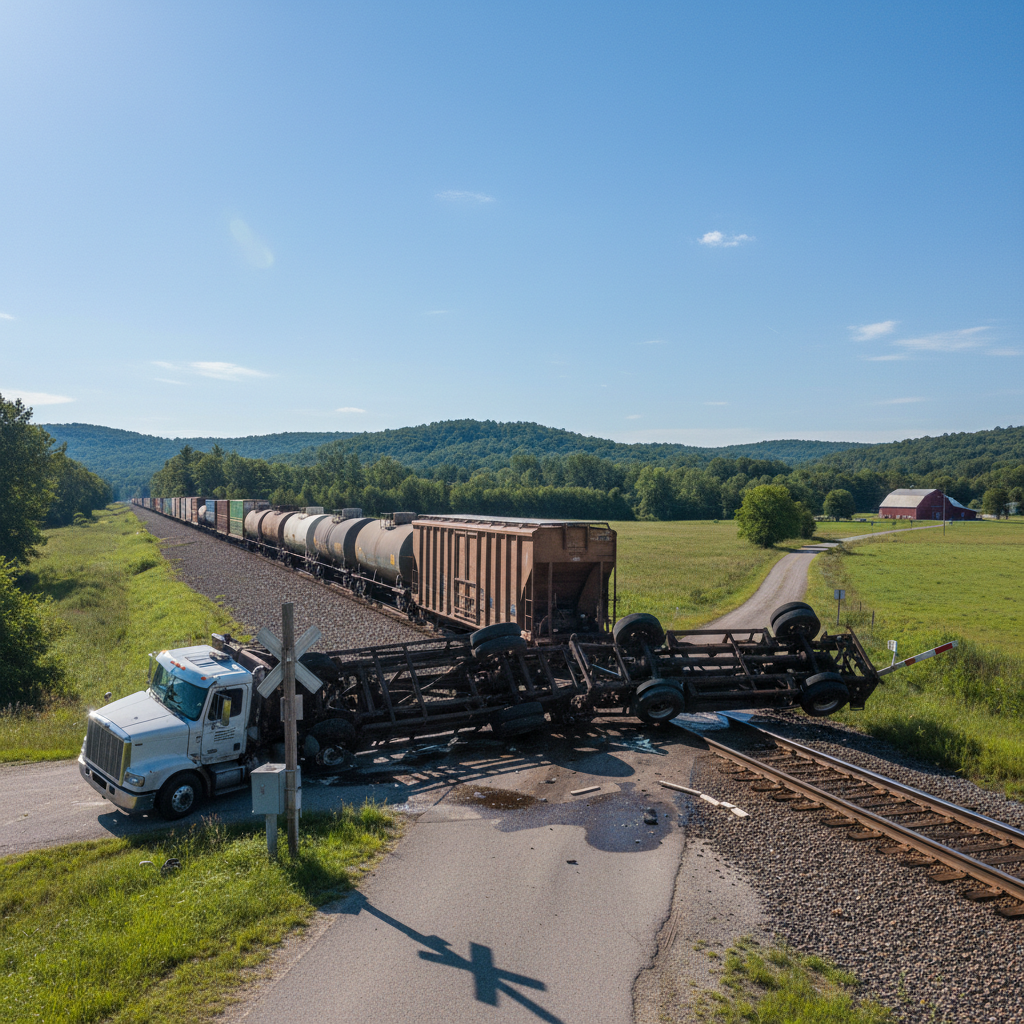 Train Crash in Cass County Blocks Road, No Injuries Reported